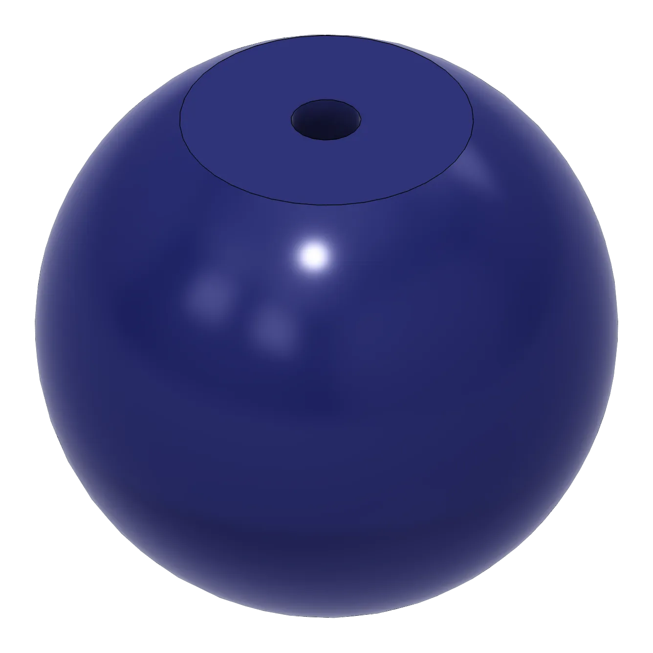 Render of the round Orb crystal