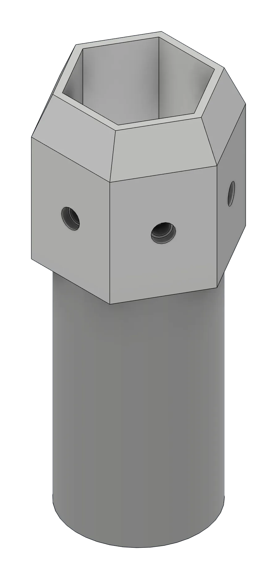 Render of the plain Undecorated grip